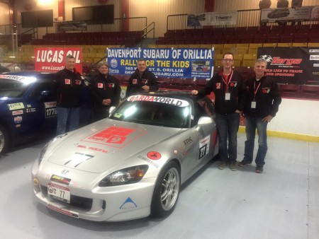 Ready to go!! The BEL Racing Team with their Honda S2000 in St. John's. L to R: Len Swanson, Alan McColl, Brad Law, Chris Lewoniuk and Doug Floer. - BEL Racing photo