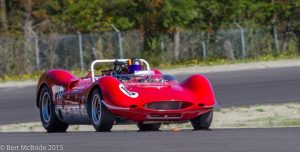 Mac McGarry in his Genie Can Am, formerly owned and restored by Adrian Ratcliffe. - Bert McBride photo courtesy of Mac McGarry