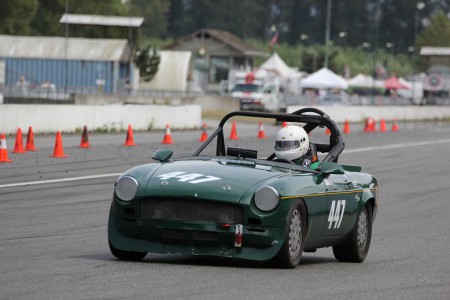 John Elliott and his classic British Racing Green 1969 MGB are just one of the combos entered in this weekend's Vintage races at Mission Raceway Road Course. -  Brent Martin photo